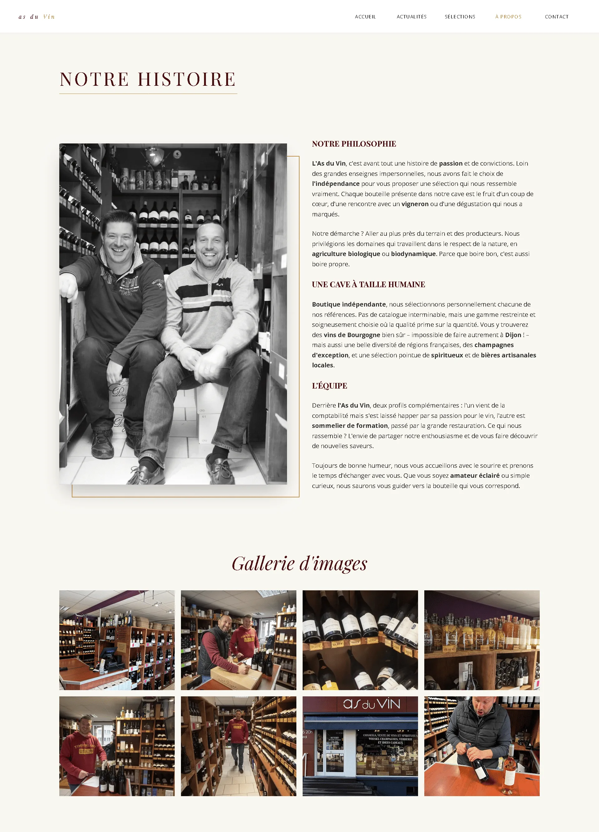 Page à propos