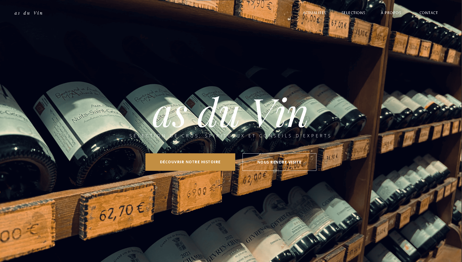 Page d'accueil As du Vin