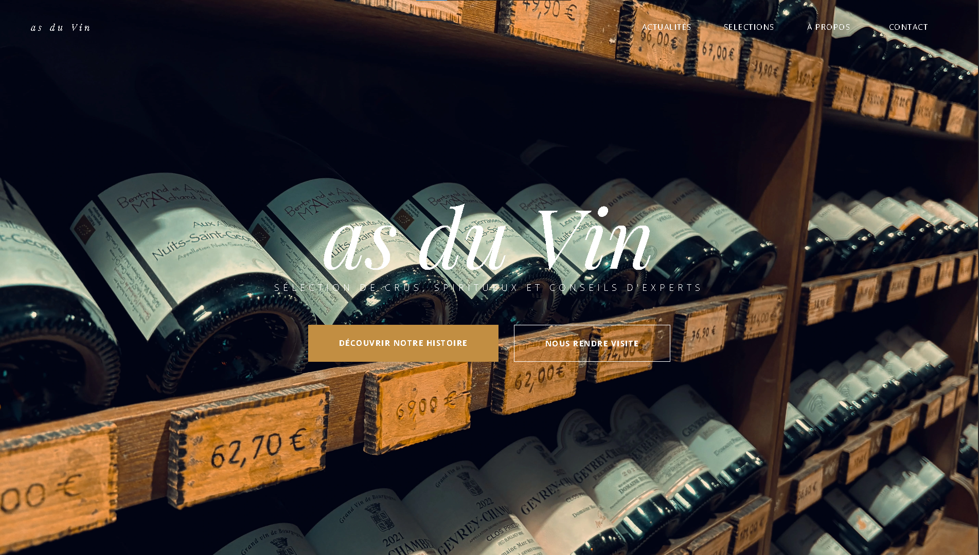 Page d'accueil As du Vin
