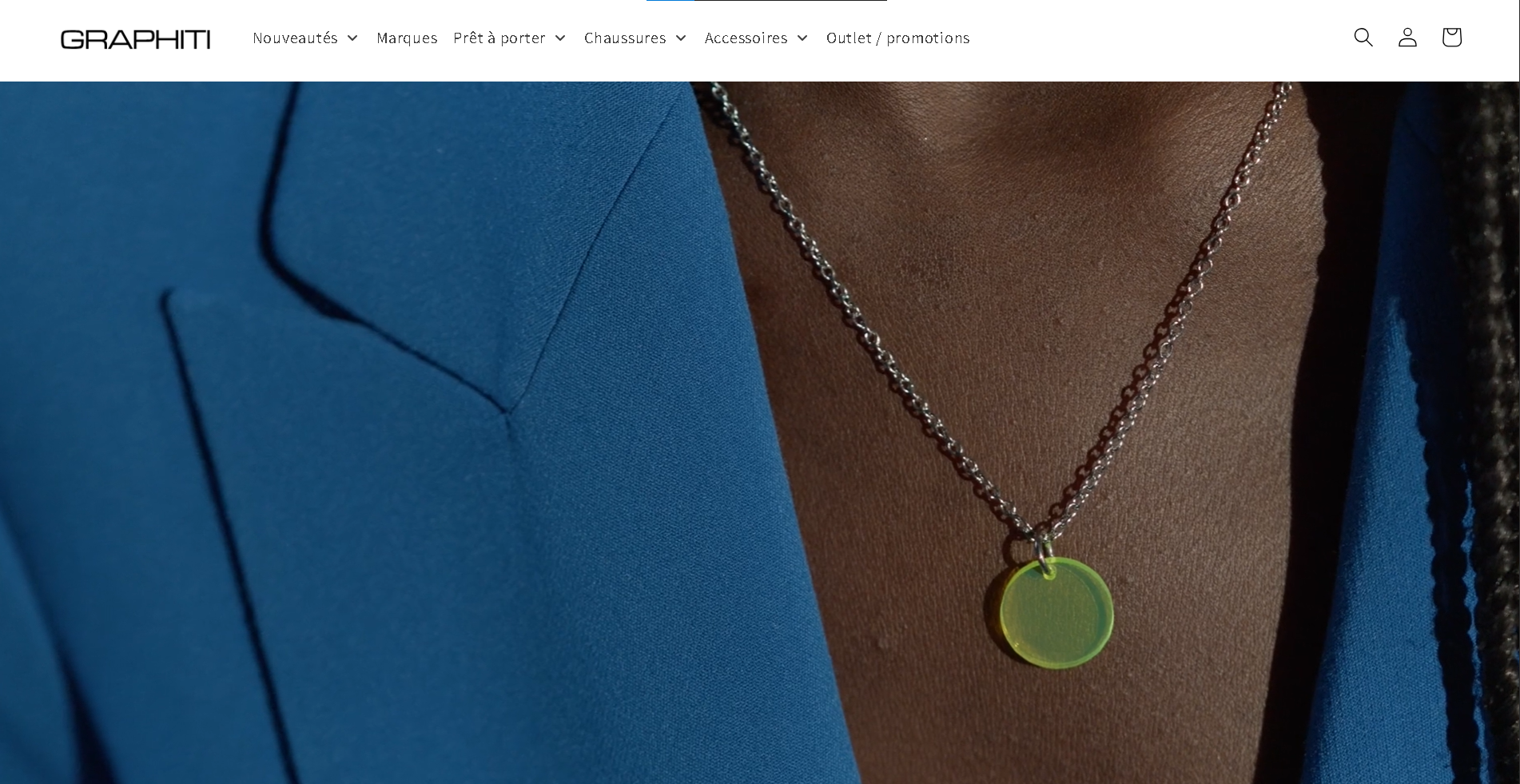 Capture d'écran du site Shopify